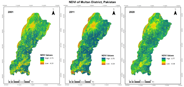 Exploring the nexus between LULC transformation, land surface temperature, and drought in a rapidly urbanizing landscape: The case of Multan