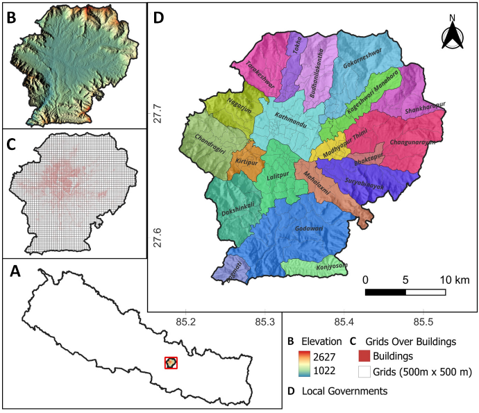 A QGIS-based approach of developing gridded population data for the Kathmandu Valley using OpenStreetMap building data