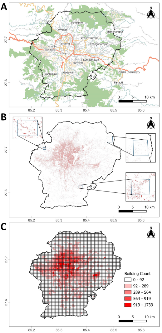 A QGIS-based approach of developing gridded population data for the Kathmandu Valley using OpenStreetMap building data
