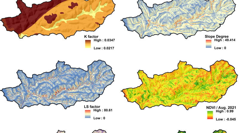 Evaluating the potential soil erosion rate based on RUSLE model, GIS, and RS in Khawabi river basin, Tartous, Syria