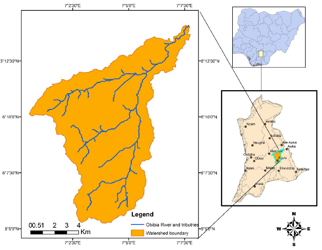 Estimation of soil water erosion using RUSLE, GIS, and remote sensing in Obibia River watershed, Anambra, Nigeria