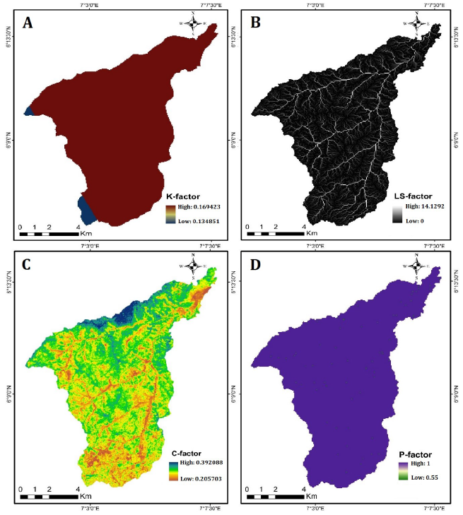 Estimation of soil water erosion using RUSLE, GIS, and remote sensing in Obibia River watershed, Anambra, Nigeria